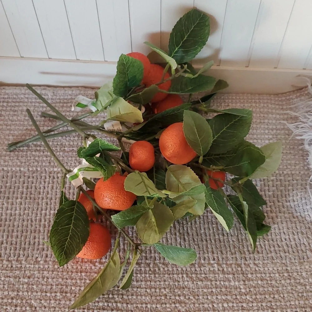 FAUX FRUIT PICK WITH ORANGES